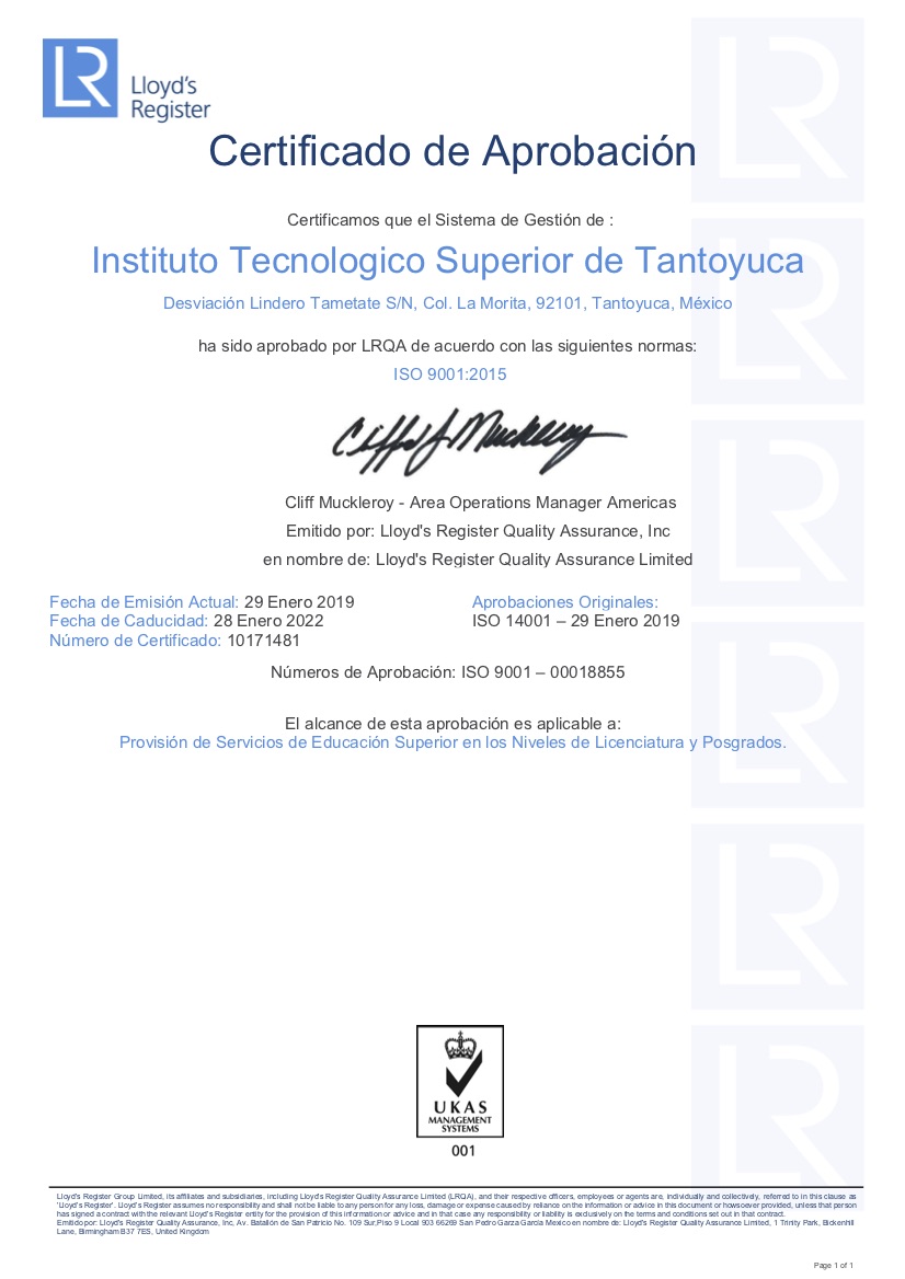 certificado ISO 9001-2015